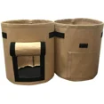 thumbnail image 1 of Bolsa para plantas de jardín con balcón, recipiente para cultivo de hortalizas para cultivo de patatas, alto: 35 cm, marrón, 1 of 3