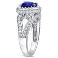 thumbnail image 3 of Everly Women's Created Sapphire Sterling Silver Engagement Ring, 3 of 7