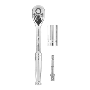 HART 3-Piece 3/8-inch Drive Universal Socket Set, Chrome Finish