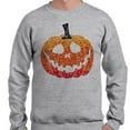 thumbnail image 2 of Pumpkin Face Ombre Sweatshirt Unisex 4X-Large Grey, 2 of 5