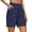 Navy, variant on Bermuda Linen Shorts for Women High Waisted Casual Yoga Shorts Loose Summer Shorts with Pockets, L
