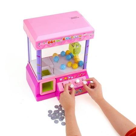Electronic LED Claw Game Crane Candy Doll Machine Arcade Grabber Kids Toy Gift +24 Coins +12
