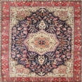 thumbnail image 1 of Ahgly Company Indoor Square Traditional Light French Beige Brown Medallion Area Rugs, 5' Square, 1 of 6