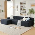 thumbnail image 2 of 107” Modular Sectional Sofa, Modern Sofa Couch for Living Room, High Density Sponges Cloud Couch Sectional, L-Shape Couches for Living Room, Black, 2 of 10