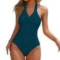 thumbnail image 1 of Plus Size Swimwear For Women High Waisted Swimsuit Strappy Ruffle Detail Bathing Suit Summer Beach Pool Vacation, 1 of 6