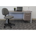 thumbnail image 3 of Pemberly Row Chaise de Bureau Réglable pour la Posture en Tissu/nylon, Gris, 3 of 9