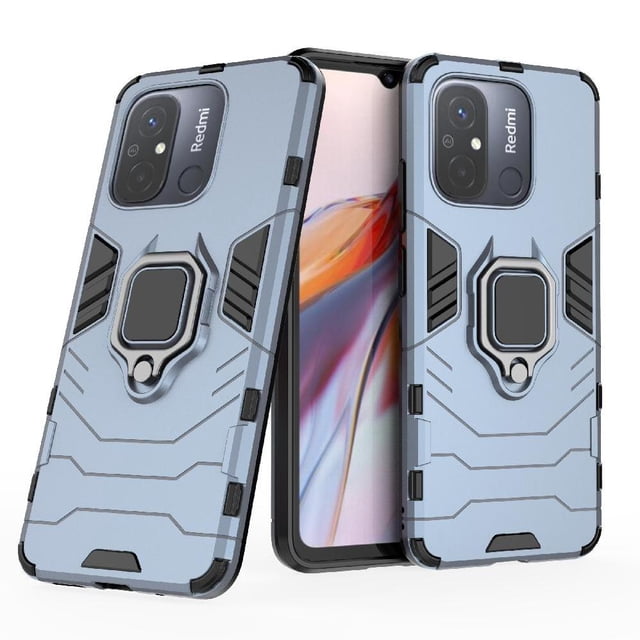 Funda para Xiaomi Redmi 12C con Soporte Anillo Giratorio 360° y Protección Resistente a Golpes y Caídas