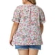 thumbnail image 2 of Blusas de verano casuales de talla grande para mujer Agnes Orinda, con cuello en V y mangas con volantes, 4X verde, 2 of 8