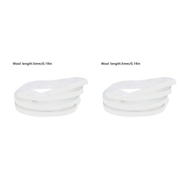 Cateissary Cinta de sellado de puerta de ventana de 3 colores cinta de sellado de fibra de polipropileno autoadhesiva para ventana de puerta a Blanco 9mm*5mm*7m 2Conjunto