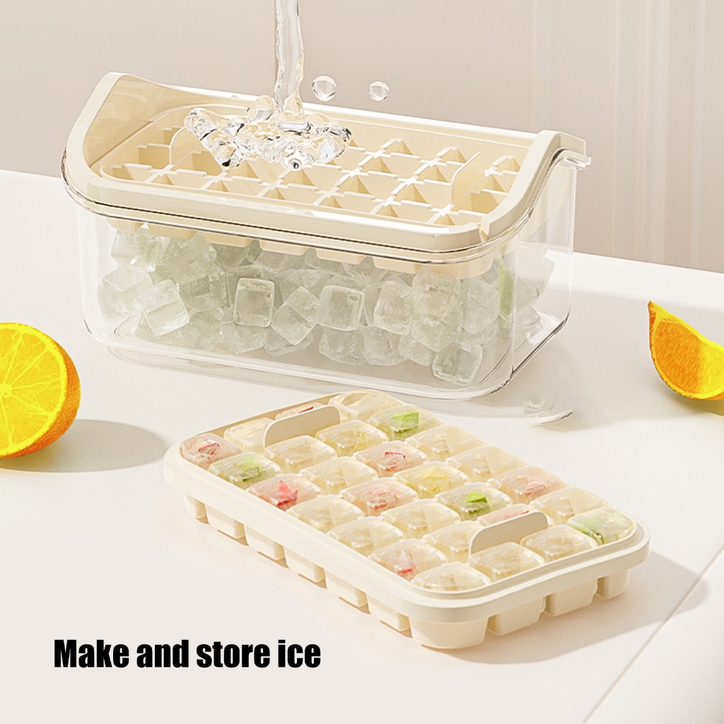 BQBQERT Multipurpose Ice Maker Storage Container Practical Ice Cube Maker with Lid 28/56Grids Ice Tray for Clean Ice Cube