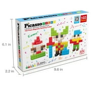 PicassoTiles 102PCS 1 Pixel Magnetic Puzzle Cube Set, Mix & Match Building Blocks, STEM Educational Toy with Idea Book for Kids Age 3+