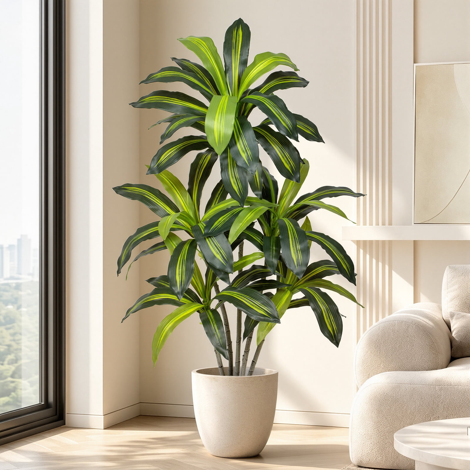DR.Planzen 8FT Artificial Olive Tree, Tall Silk UV-Resistant Faux