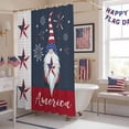 thumbnail image 5 of Independence Day Shower Curtain, 72" x 72", American Flag Pentagram Dwarf celebration Waterproof Bathroom Curtain Washable Shower Curtain Set with 12 Hooks, 5 of 9