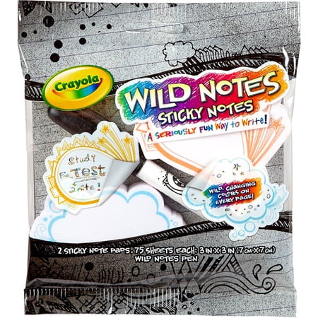 Crayola Wild Notes Sticky Note Pad Set - Walmart.com