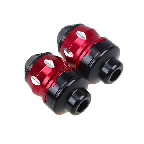 2 x CNC Front Fork Cup Moto Frame Sliders Moto Protection Crash Guard Cola Deslizador del marco de la motocicleta
