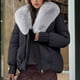 thumbnail image 1 of Parkas de manga larga para mujer, chaqueta informal de algodón con capucha y mangas largas de colores., 1 of 6