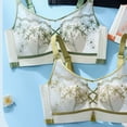 thumbnail image 5 of YWDJ Bras for Women Full Coverage Wireless Push up No Wire Comfort Straps Support Bralette Breathable Soft Bra for All Shapes Sagging Breasts Green M, 5 of 6
