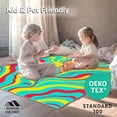 thumbnail image 4 of ODIKA 2'x3' Machine Washable Non-Slip Area Rug, Vivid Interlocking Waves with Playful Ombre Accents and Dynamic Stripes High Traffic Rug with Pad, Cyan, 702974, 4 of 8