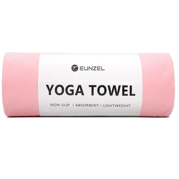 Toalla de yoga Eunzel Hot, antideslizante, absorbente de sudor, 185 x 67 cm, rosa