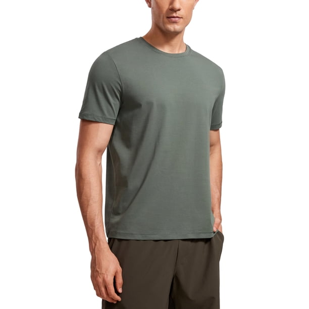 Remera CRZ YOGA para Hombre Algodón Poliéster Manga Corta Gris XL