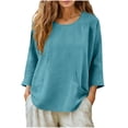 thumbnail image 5 of Neewe Womens Long Sleeve Shirts Casual Summer Fashion Ladie Tops Loose Fit Spring Lightweight Clothes Beach Vacation, 5 of 8