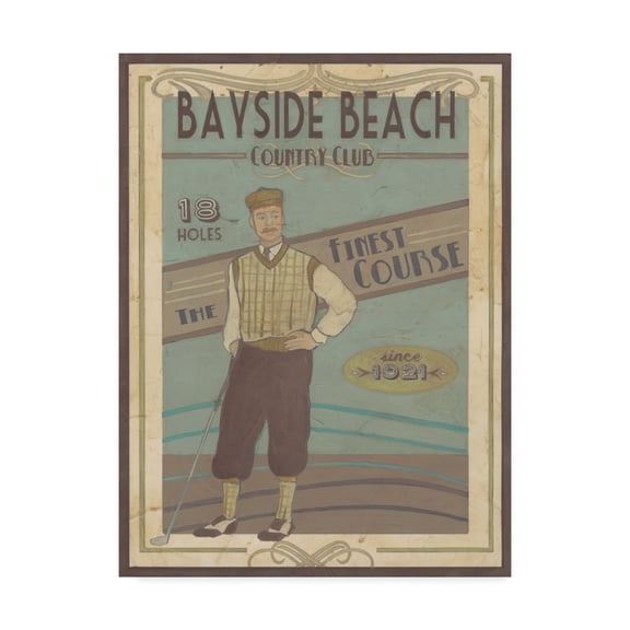 Trademark Fine Art 'Retro Golf II' Canvas Art by June Erica Vess