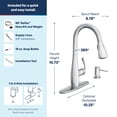 thumbnail image 3 of Moen Essie Chrome Single Handle Pull-Down Sprayer Kitchen Faucet with Soap Dispenser, Reflex and Power Clean Technology, 3 of 6