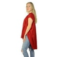 thumbnail image 3 of Wear Sierra Summer Tunic Swing Top, Cotton, Button Front, Rolled Sleeves, Turquoise, XX-Large, 3 of 4