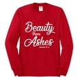 thumbnail image 2 of Wild Bobby Beauty From Ashes Isaiah 61:3 Inspirational/Christian Men Long Sleeve Shirt, Red, Large, 2 of 5