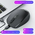 thumbnail image 4 of Latrodar Bluetooth Mouse（Bluetooth 5.1+USB）2.4G Noiseless Wireless Mouse With USB Elaborately Made ktop Computer Laptop Black 5.6x3.2 Inch Home Essentials, 4 of 4