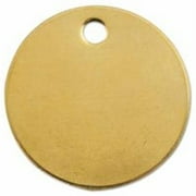 C.H. Hanson Blank Tag,Brass,1in H,1in W,PK100 41822
