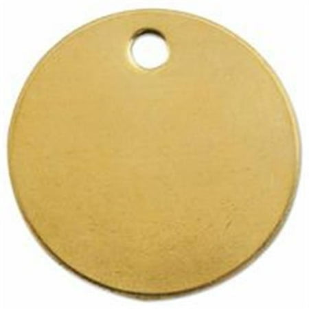 C.H. Hanson Blank Tag,Brass,1in H,1in W,PK100 41822