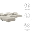 thumbnail image 3 of 4 pcs Modular Sofa Sectional, Gray, Fabric, Living Room Lounge Cafe Lobby Hospitality Restaurant, Modern Contemporary, HB37431, 3 of 12