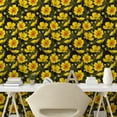 thumbnail image 2 of Ambesonne Floral Peel & Stick Wallpaper for Home, Tropical Flowers Leaves Plot, 13"x72", Earth Yellow Olive Green, 2 of 5