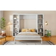 thumbnail image 4 of Queen Size Murphy Bed with Desk and Bookshelf, White, 4 of 9