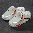 thumbnail image 4 of Men's Close Toe Platform Sandals Wide Width Breathable Slip on Clogs Lightweight Non Slip Garden Work Shoes White Size 8, 4 of 7