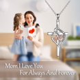 thumbnail image 5 of YAFEINI Christmas Gift Mom Cross Necklaces for Women 925 Sterling Silver Cross Jewelry Gifts for Mom from Daughter, 5 of 6