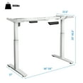 thumbnail image 3 of Costway Electric Stand Up Desk Frame Single Motor Height Adjustable w/ Controller White, 3 of 11