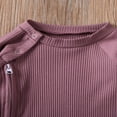 thumbnail image 2 of Newborn Infant Baby Boys Girls Romper With Zipper Ribbed Jumpsuit Kids Pajamas Clothes, 2 of 6
