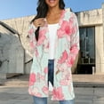 thumbnail image 6 of cocolona Cardigan for Women Lightweight Open Front Long Sleeve Cardigan Coat Fall Fashion Casual Floral Print Outwear with Pockets, 6 of 6