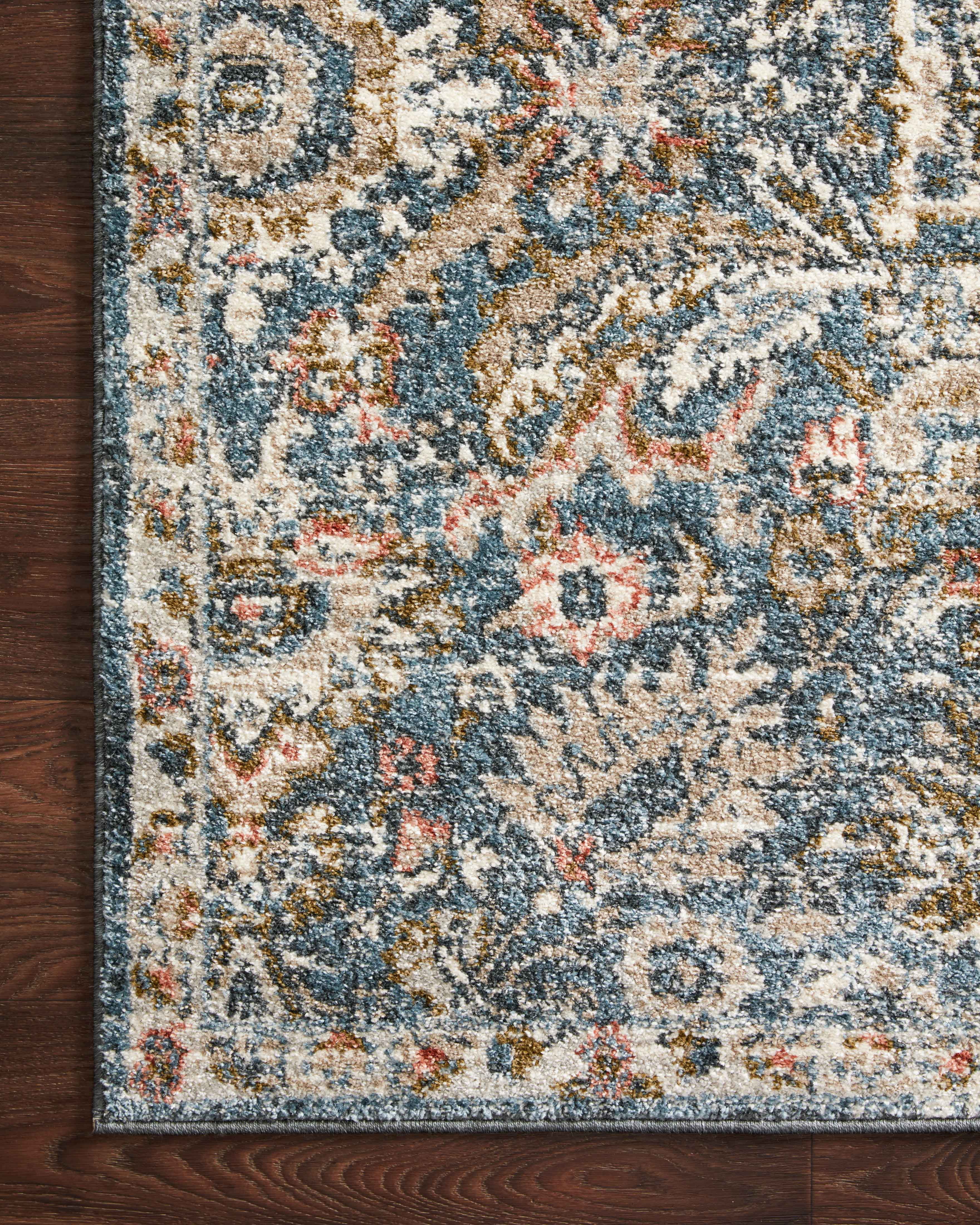 Loloi Saban SAB-04 Oriental Blue / Sand Area Rug 2'-7" x 12'-0"