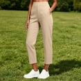 thumbnail image 2 of QSAWXQZ Womens Ankle Length Yoga Pants Elastic Waist Pockets Stretch Athletic Casual Trousers 3XL, 2 of 9