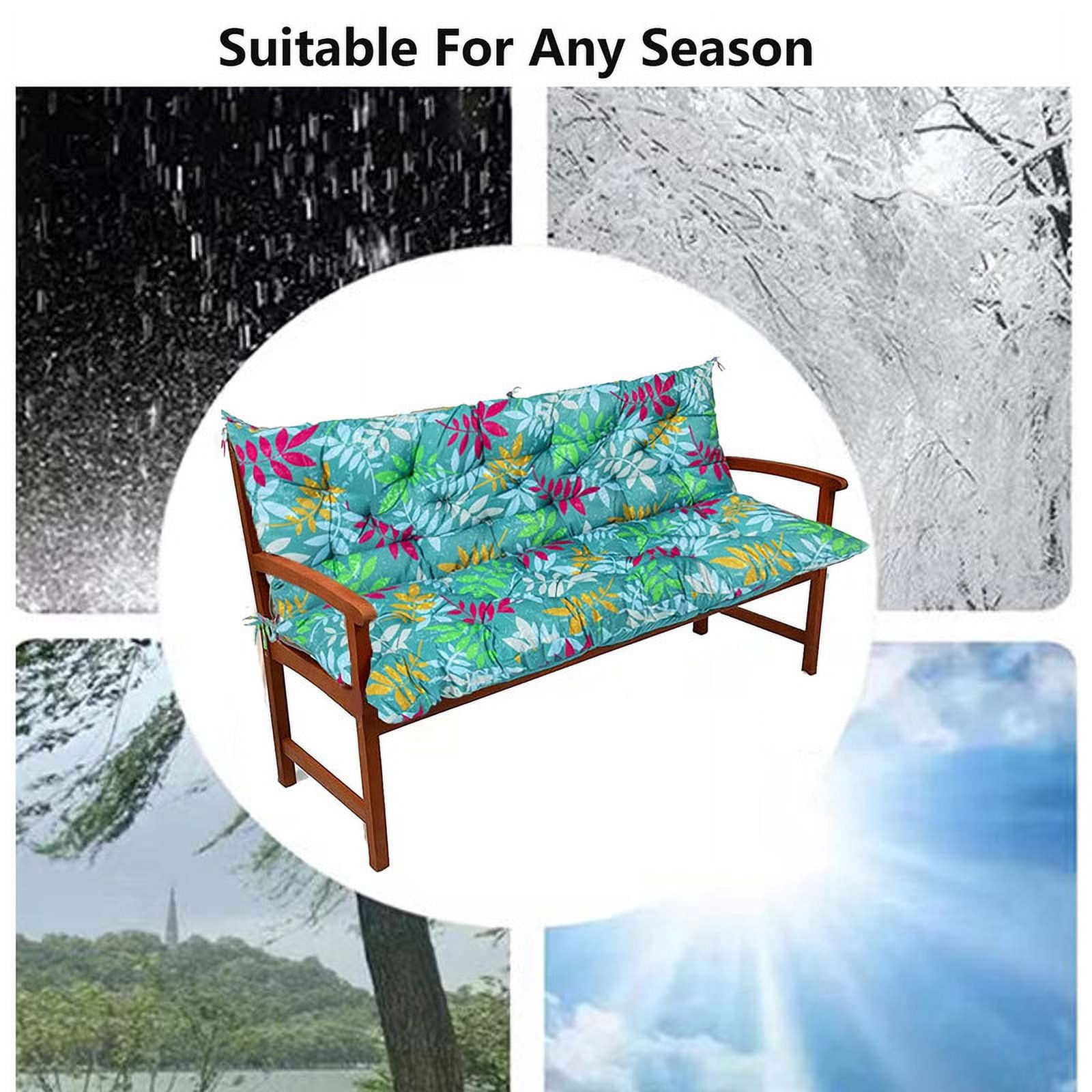 YLLN 40*40 Inch Porch Swing Cushions, Patio Furniture Cushions With 4" Thicken Backrest, Bench Cushions For Outdoor Furniture, Anti-Fading Waterproof Patio Cushions