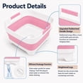 thumbnail image 3 of Collapsible Dish Basin with Drain Plug, 2.4 Gal 9L Foldable Wash Basin, Portable Sink Tub for Kitchen, Camping, RV, Vegetable Washing and Beverage Tub, Gray, 3 of 7