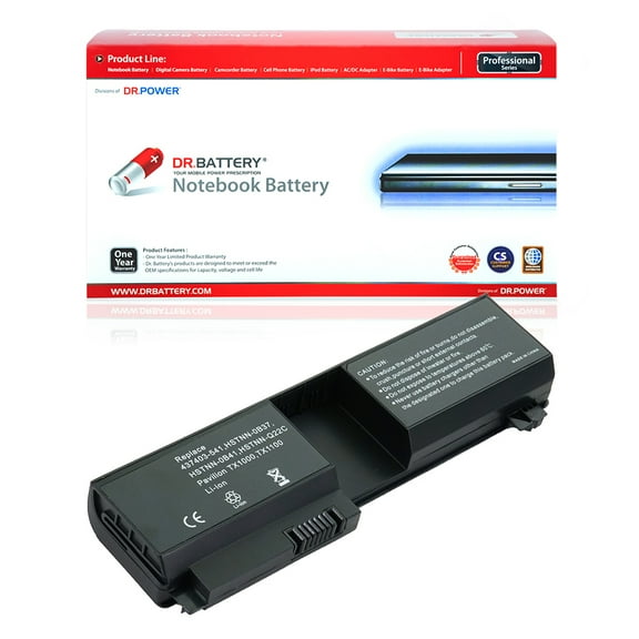 DR. BATTERY - Replacement for HP Pavilion TX2500 / TX2600 / TX1000 / TX1100 / TX1200 / TX1300 / TX1400 / TX2000 / NBP6A65 / RQ203AA / RQ204AA / tx1100 / 431132-002 / 431325-321 / 431325-361