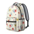 thumbnail image 2 of Pioneer Flower Floral Print Pattern Backpack for School, Cute School Bag with Adjustable Shoulder Straps and Padded Back, 15.3"x11"x7.1", 2 of 5