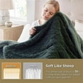 thumbnail image 2 of Blanket for Couch Sofa Dark Green - King (108" x 90"), 2 of 5