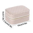 thumbnail image 3 of HongHeng Small Travel Jewelry Case, To Go Portable Jewelry Box, Travel Jewelry Organizer,Portable Jewellery Storage Holder for Rings Earrings Necklace, Gifts for Girls Women, 3 of 6