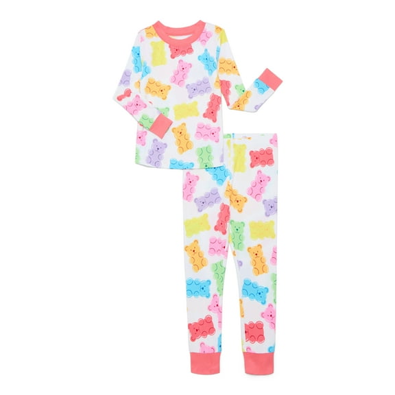 Valentine's Day Toddler Boys or Girls Snug-Fit Top and Pants Pajama Set from Way to Celebrate, 2-Piece, Sizes 12M-5T