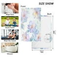 thumbnail image 6 of Yayeee 2 Pack Hand Towels for Bathroom 100% Cotton 16" x 28" Soft Absorbent Kitchen Towel, Pastel Flower Pattern, 6 of 7